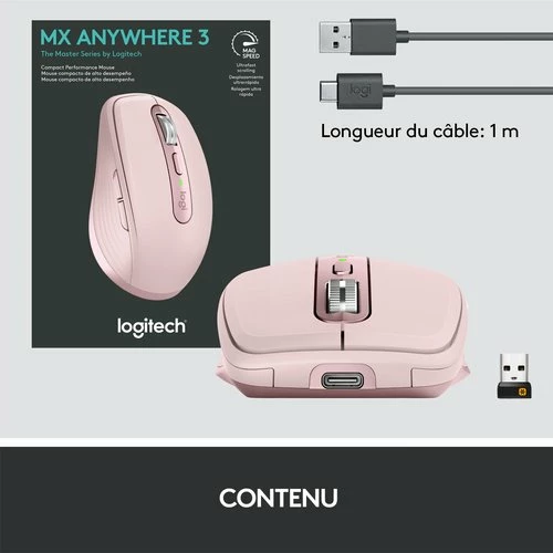Meilleur prix ✔️ Logitech MX Anywhere 3 Rose 🥰 10 Meilleur prix ✔️ Logitech MX Anywhere 3 Rose 🥰 – Image 10