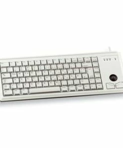 Promo ✔️ Cherry G84-4400 TRACKBALL KEYBOARD Clavier Filaire Miniature, Trackball, USB, Gris Clair, AZERTY - FR 👏
